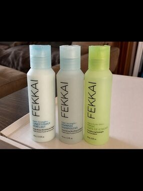 FEKKAI Hair Care 3 Pc Travel Set Super Strength Shampoo Conditioner Detox 2 oz